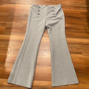 Express Gray Pant w Button Detail Size 12